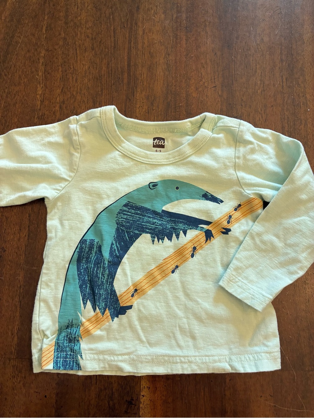 Tea Collection Long Sleeve T-Shirt Baby Boys 6-9 Months Graphic Anteater